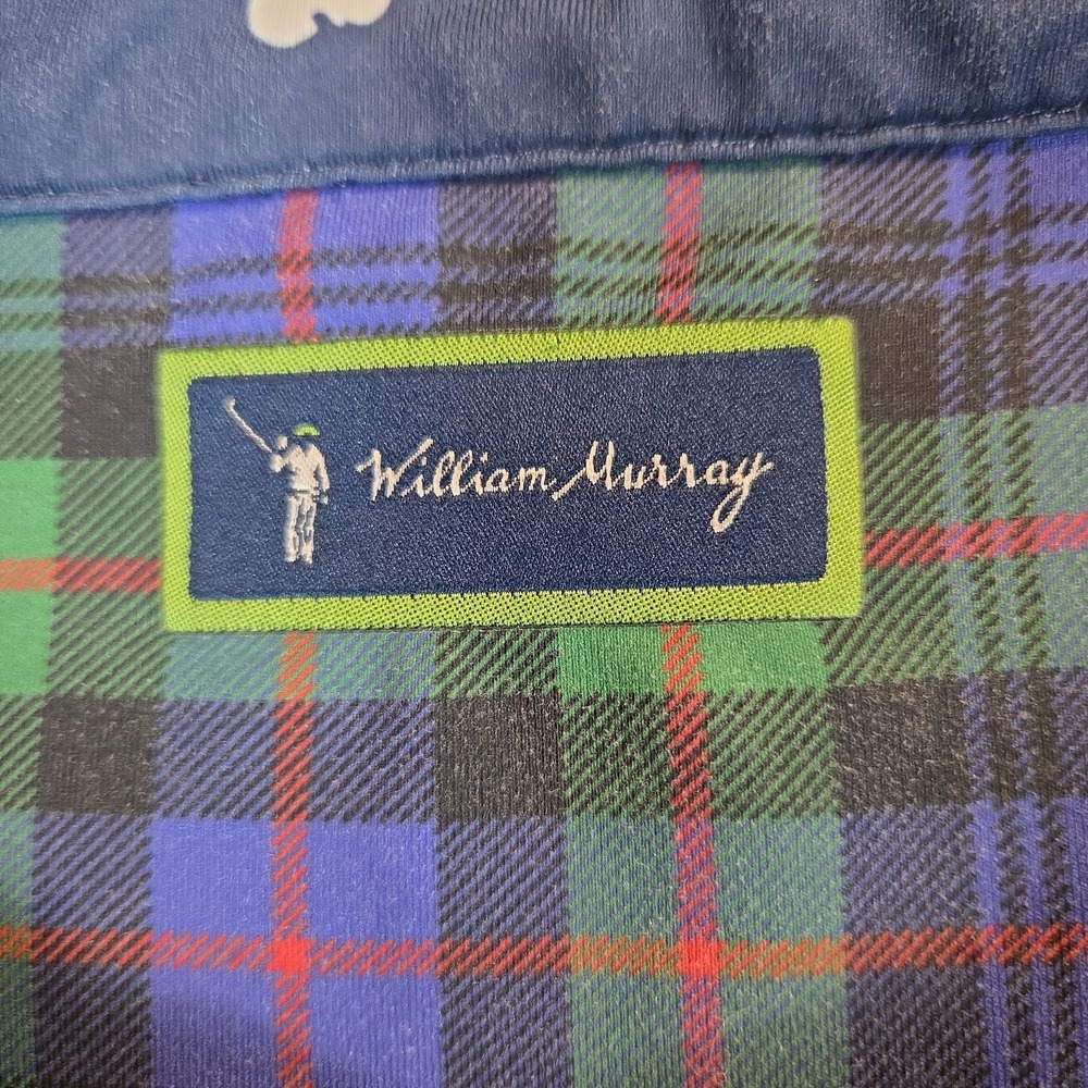 William Murray For Esteban Polo Shirt Mens 2XL Navy Floral Performance Golf - Picture 4 of 10